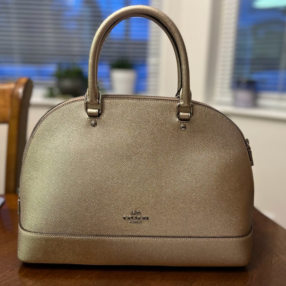 COACH Sierra Dome Bag METALLIC ROSE GOLD + WALLET